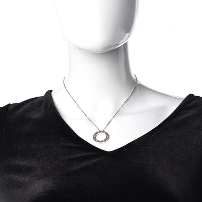 Cartier 18K White Gold 6 Diamonds LOVE Pendant Necklace 2 of 9