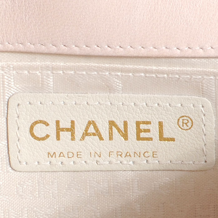 Lambskin Camellia Mini Flap Light Pink