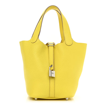 Hermes Taurillon Clemence Picotin Lock 18 PM Lime 1 of 12