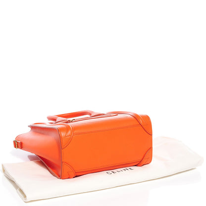 Celine Smooth Calfskin Nano Luggage Burnt Orange 4 of 8