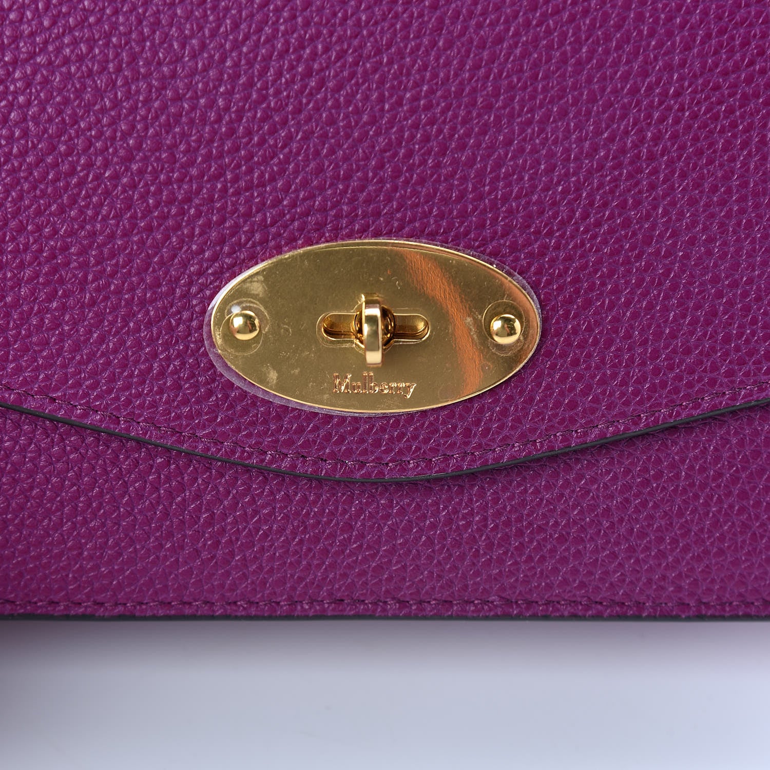 Mulberry Small Classic Grain Calfskin Small Darley Violet 9 of 9