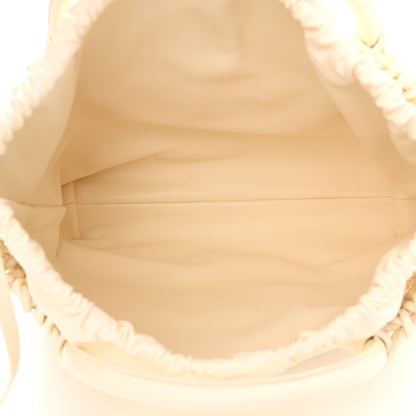Valentino Garavani Lambskin Vlogo Macrame Tote Ivory 5 of 10