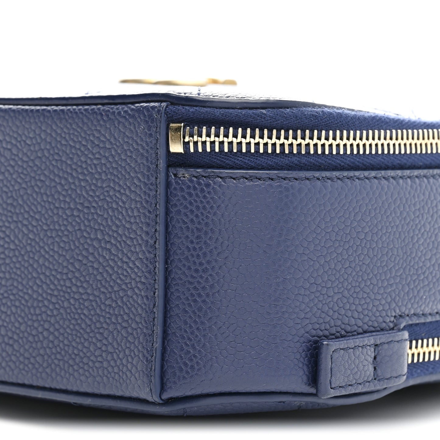 Caviar Quilted Small Camera Bag Blue