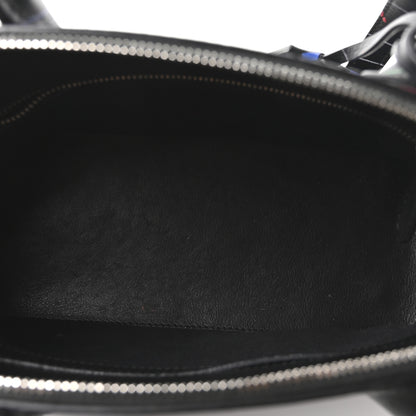 Balenciaga Calfskin Logo Print S Ville Top Handle Bag Black Multicolor 5 of 10