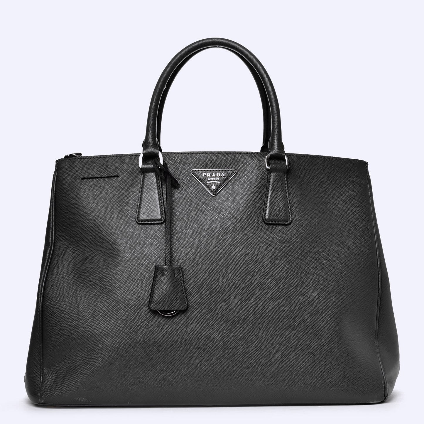 Saffiano Lux Large Galleria Double Zip Tote Grafite