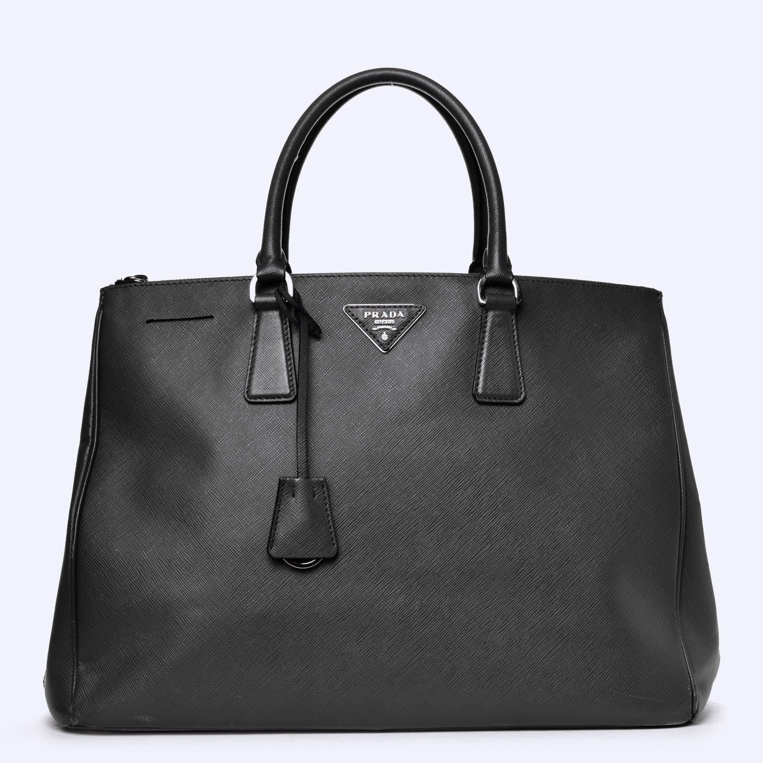 Prada Saffiano Lux Large Galleria Double Zip Tote Grafite 3 of 20