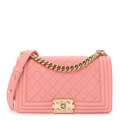 Chanel Caviar Quilted Medium Boy Flap Pink 1 of 10