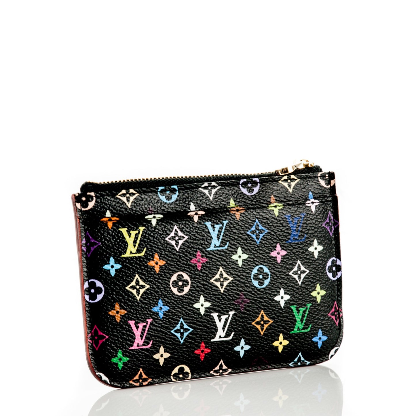 Monogram Multicolor Key Pouch Black Violet