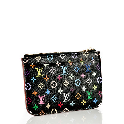 Louis Vuitton Monogram Multicolor Key Pouch Black Violet 3 of 7