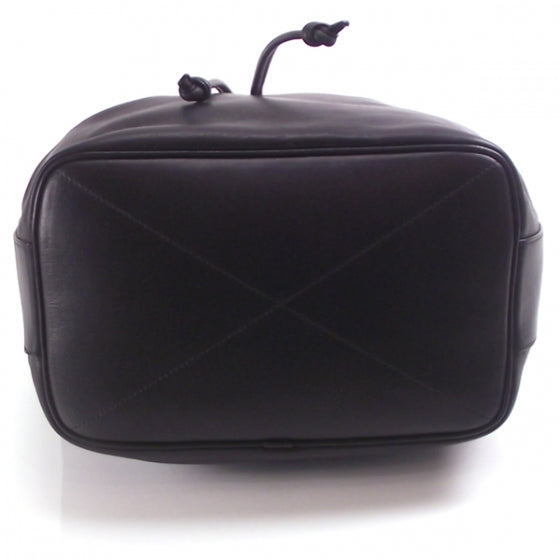 Leather Aurore Bucket Bag Black