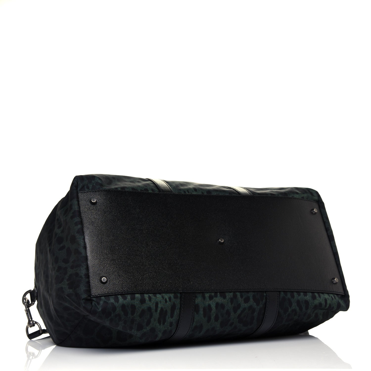 Dolce & Gabbana Nylon Leopard Print Duffle Bag Dark Green 4 of 11