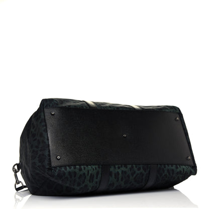 Dolce & Gabbana Nylon Leopard Print Duffle Bag Dark Green 4 of 11