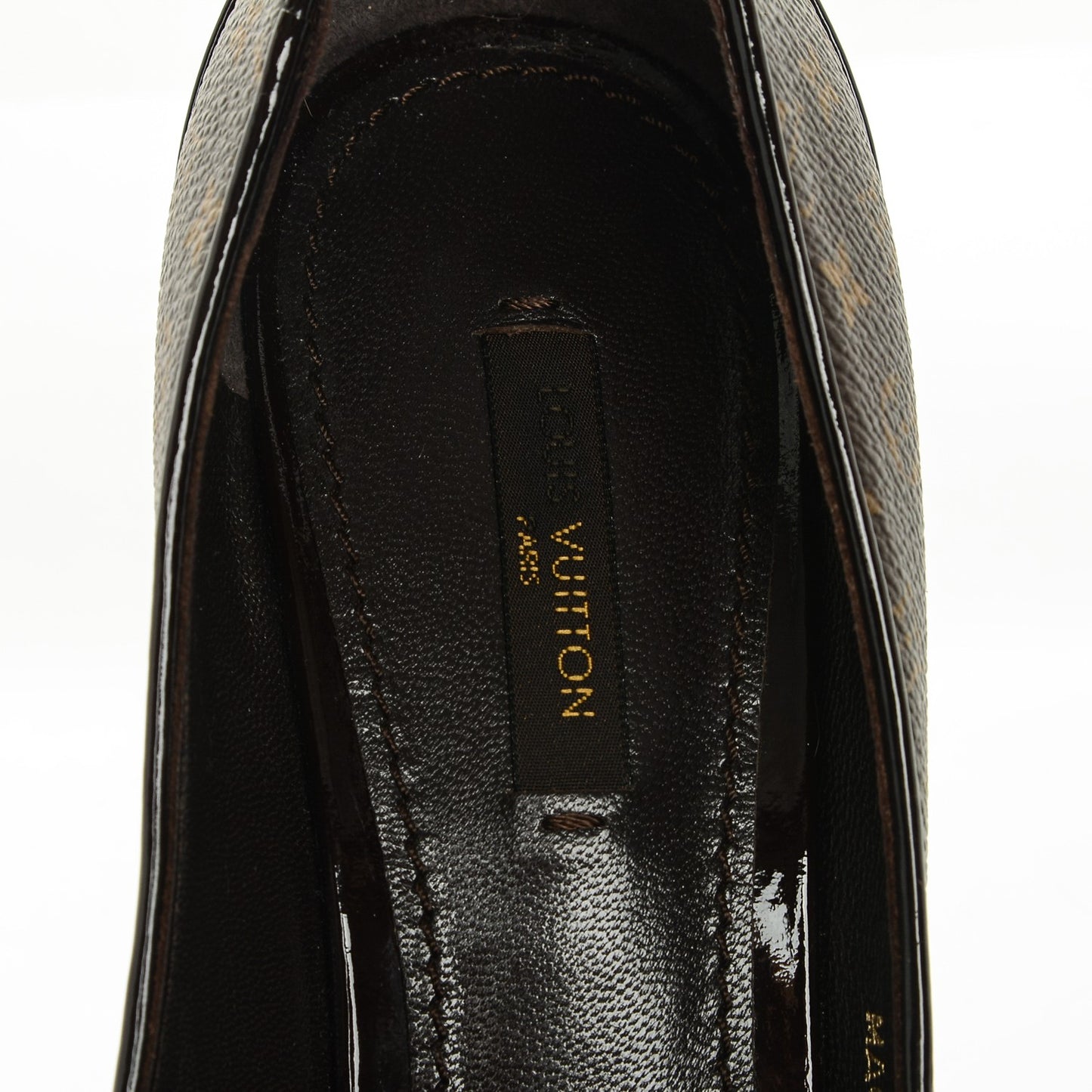 Monogram Cork Rivoli Peep Toe Pumps 39