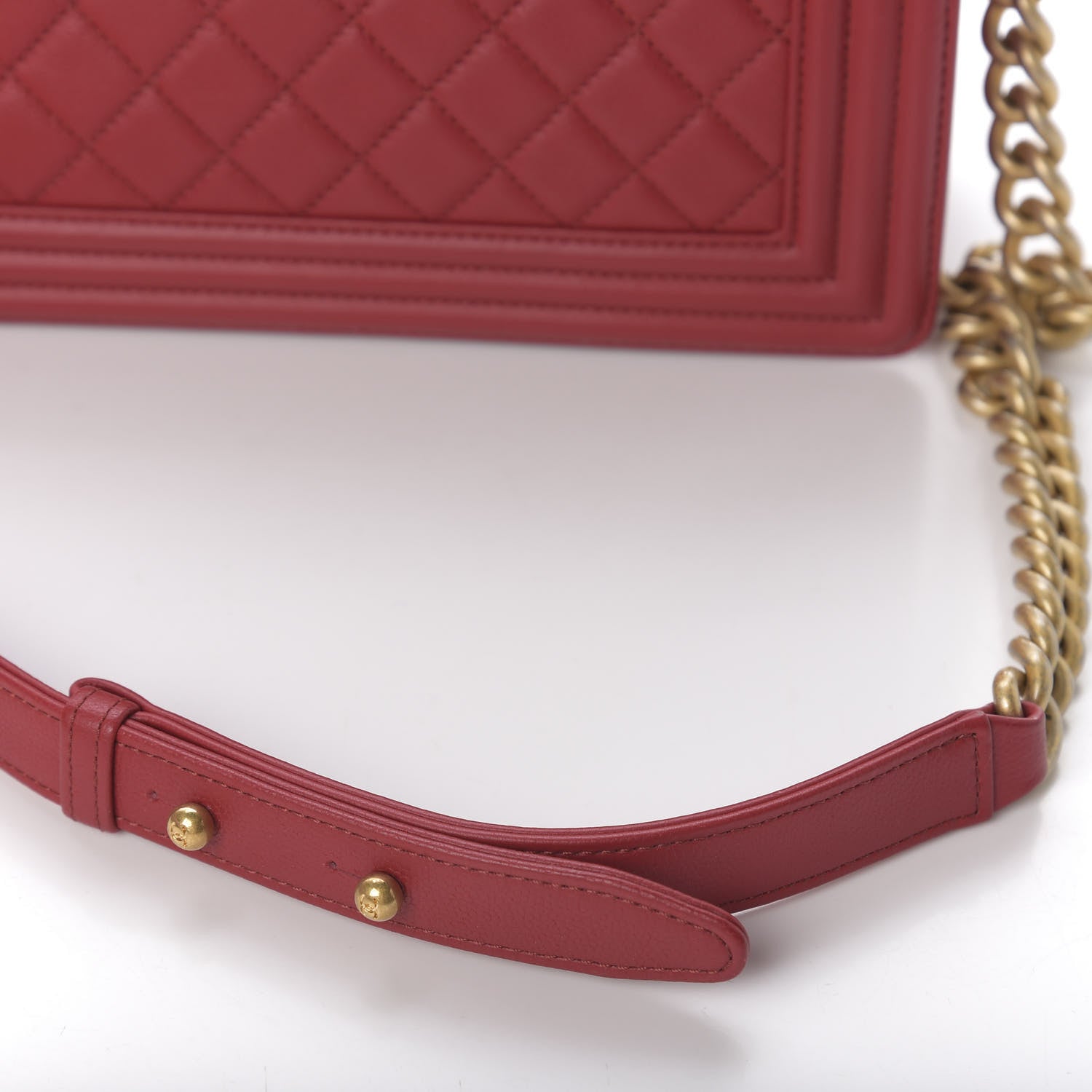 Chanel Caviar Quilted Medium Boy Flap Red 11 of 11
