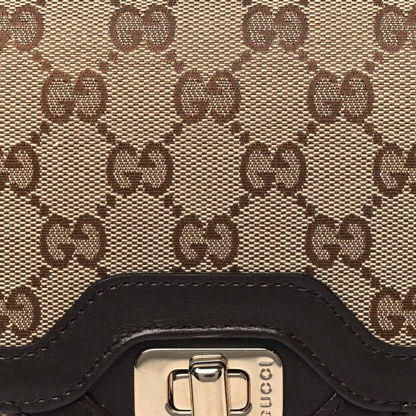 Monogram Medium Luce Shoulder Bag Beige Ebony