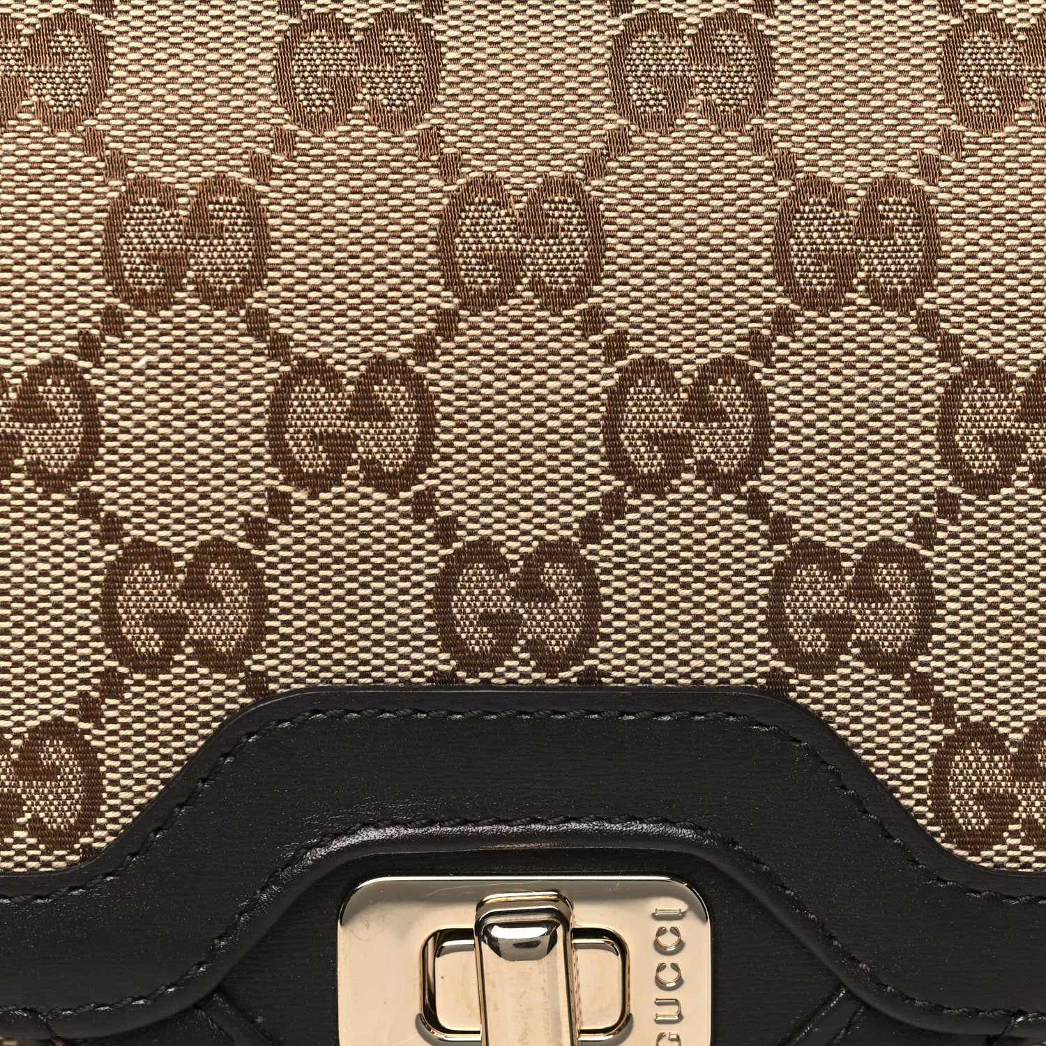 Gucci Monogram Medium Luce Shoulder Bag Beige Ebony 7 of 9