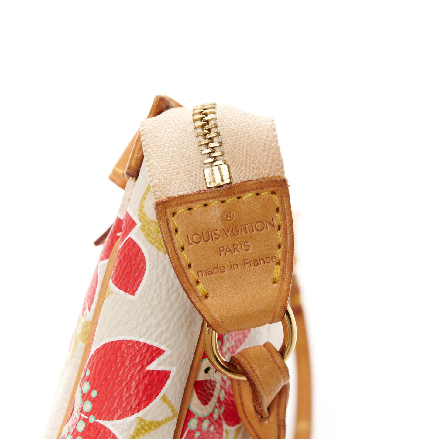 Monogram Cherry Blossom Pochette Accessories Red