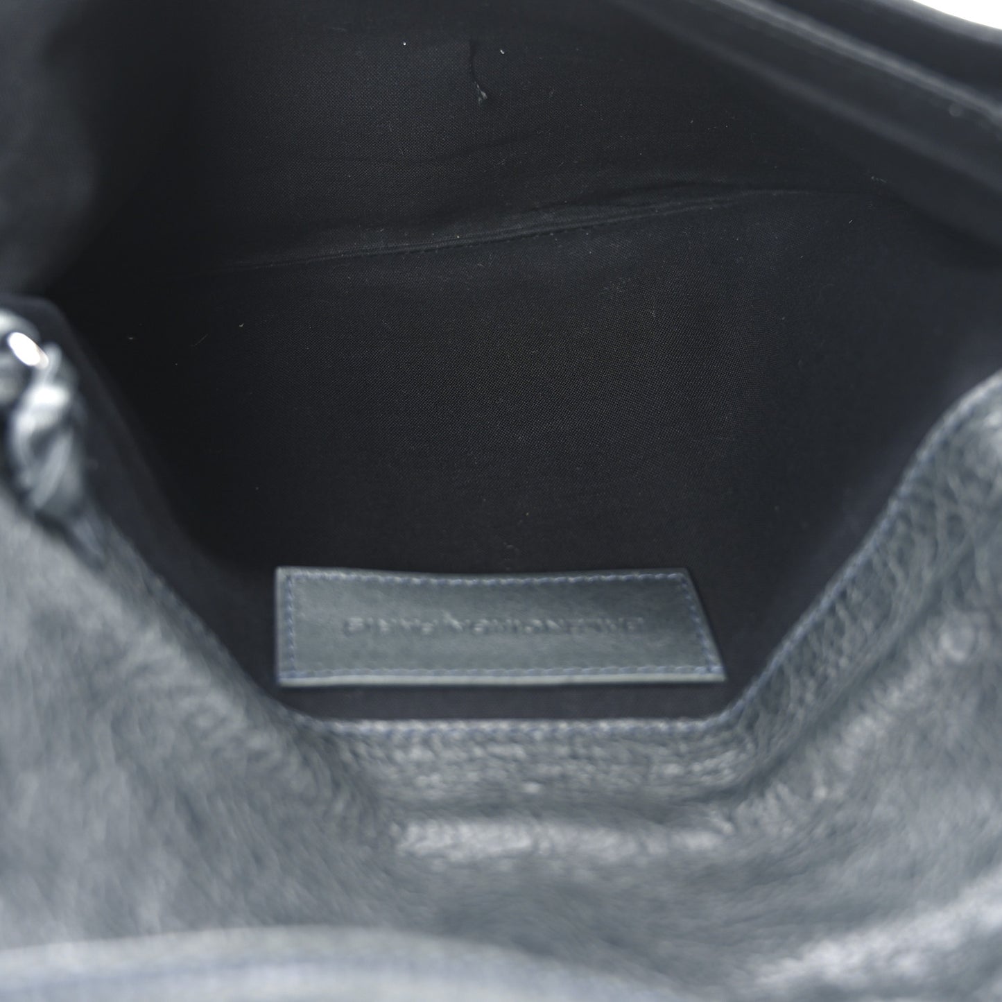 Agneau Giant 21 Silver Hardware Envelope Clutch Anthracite