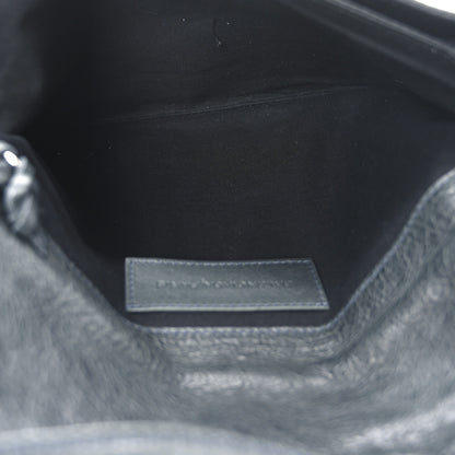 Balenciaga Agneau Giant 21 Silver Hardware Envelope Clutch Anthracite 6 of 11