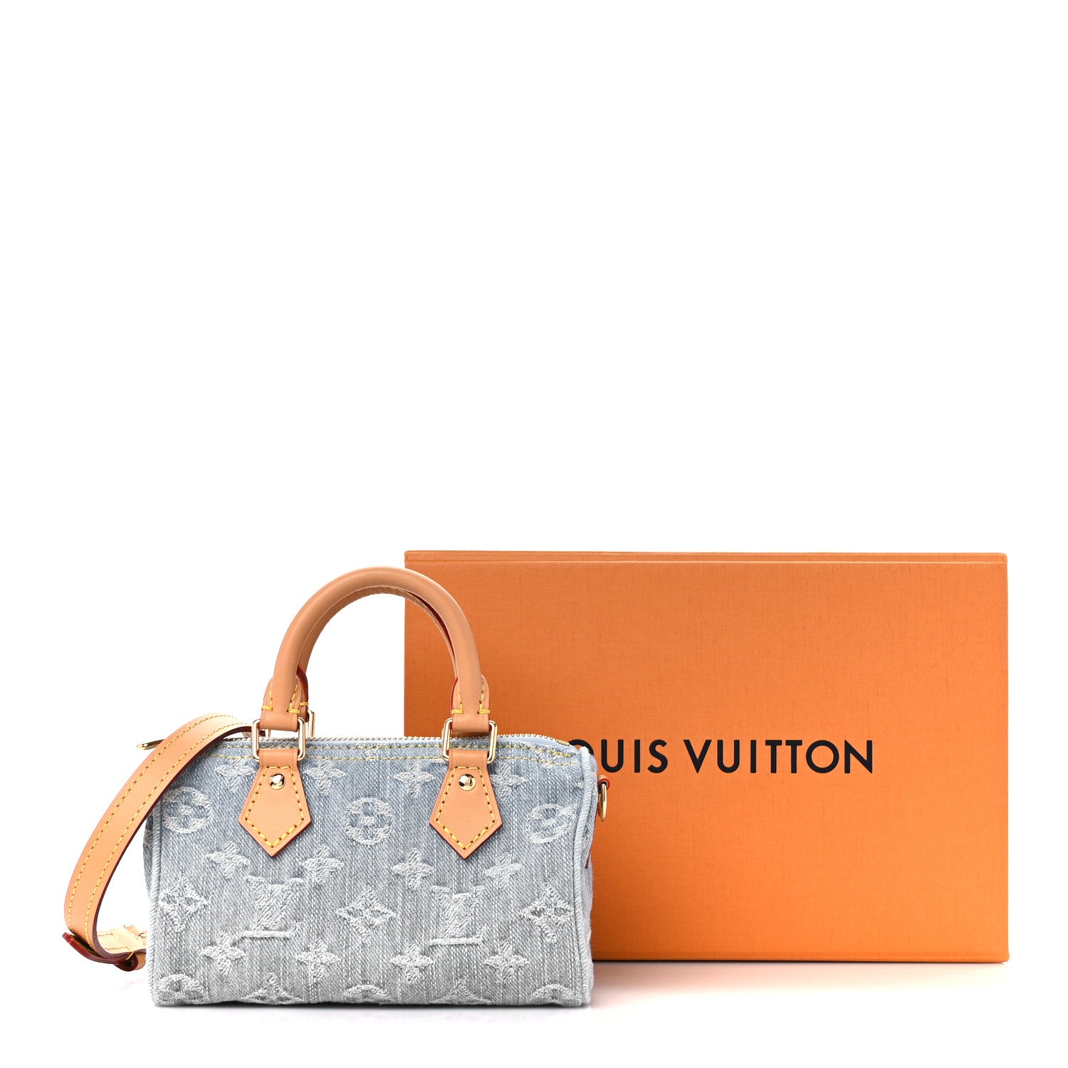 Louis Vuitton Monogram Denim Nano Speedy Sky Blue 10 of 10