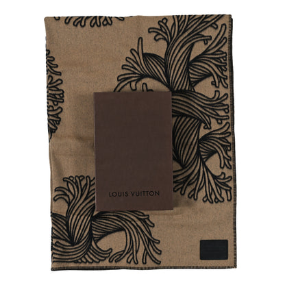 Louis Vuitton Wool Nemeth Rope Throw Blanket Black Beige 4 of 4