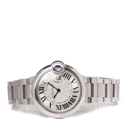 Cartier Stainless Steel 33mm Ballon Bleu De Quartz Watch 3 of 7