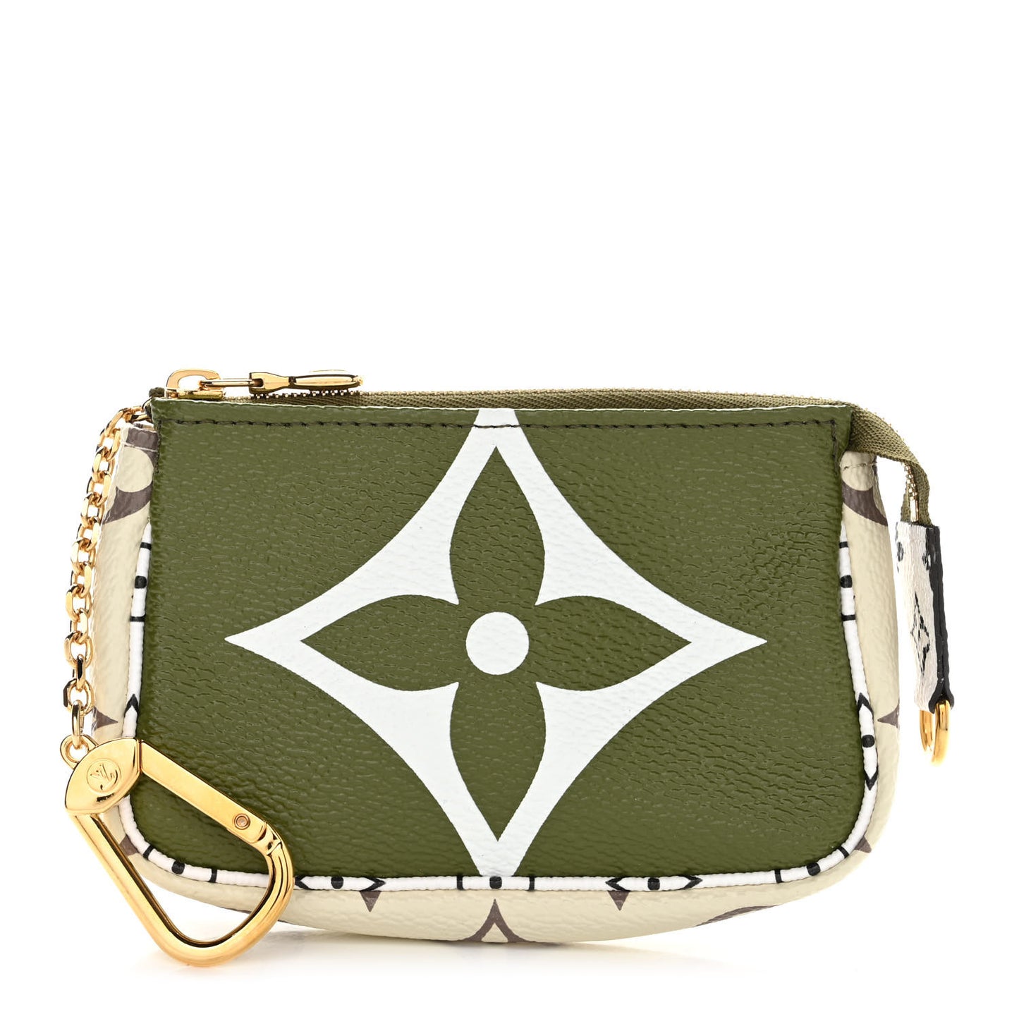 Monogram Giant Micro Pochette Accessories Kaki White
