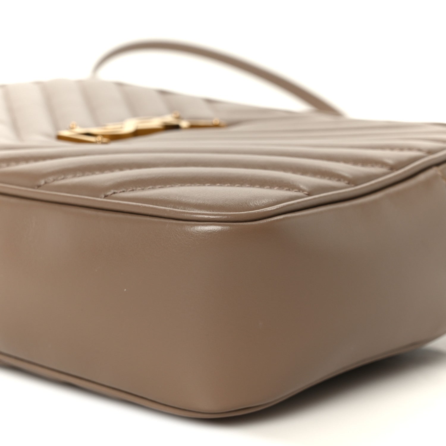 Saint Laurent Calfskin Matelasse Monogram Lou Camera Bag Dark Beige 10 of 11