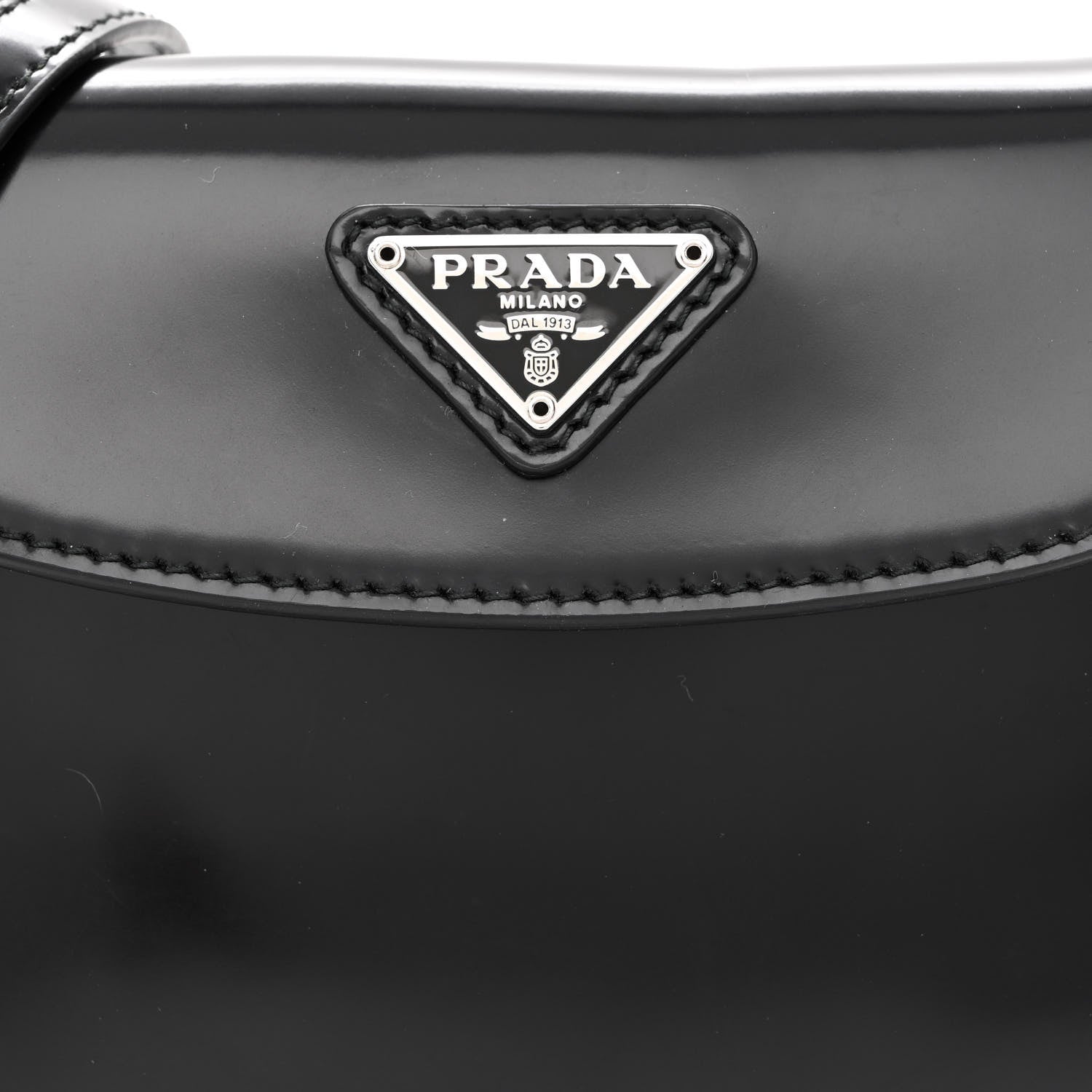 Prada Spazzolato Mini Cleo Flap Adjustable Strap Shoulder Bag Black 7 of 9