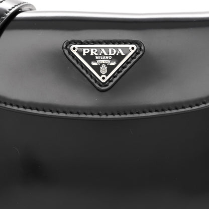 Prada Spazzolato Mini Cleo Flap Adjustable Strap Shoulder Bag Black 7 of 9