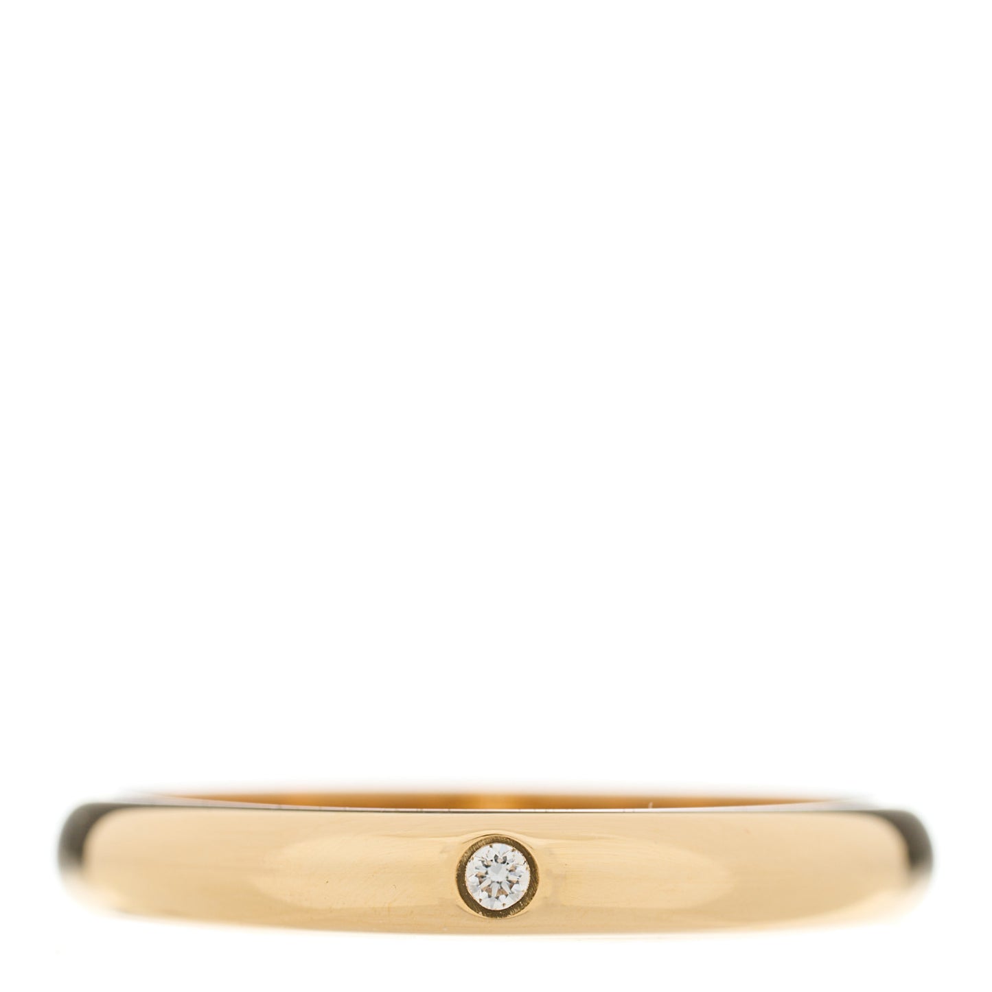 18K Yellow Gold Diamond 2.6mm 1895 Wedding Band Ring 50 5.25