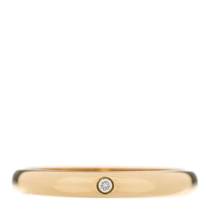 Cartier 18K Yellow Gold Diamond 2.6mm 1895 Wedding Band Ring 50 5.25 1 of 5