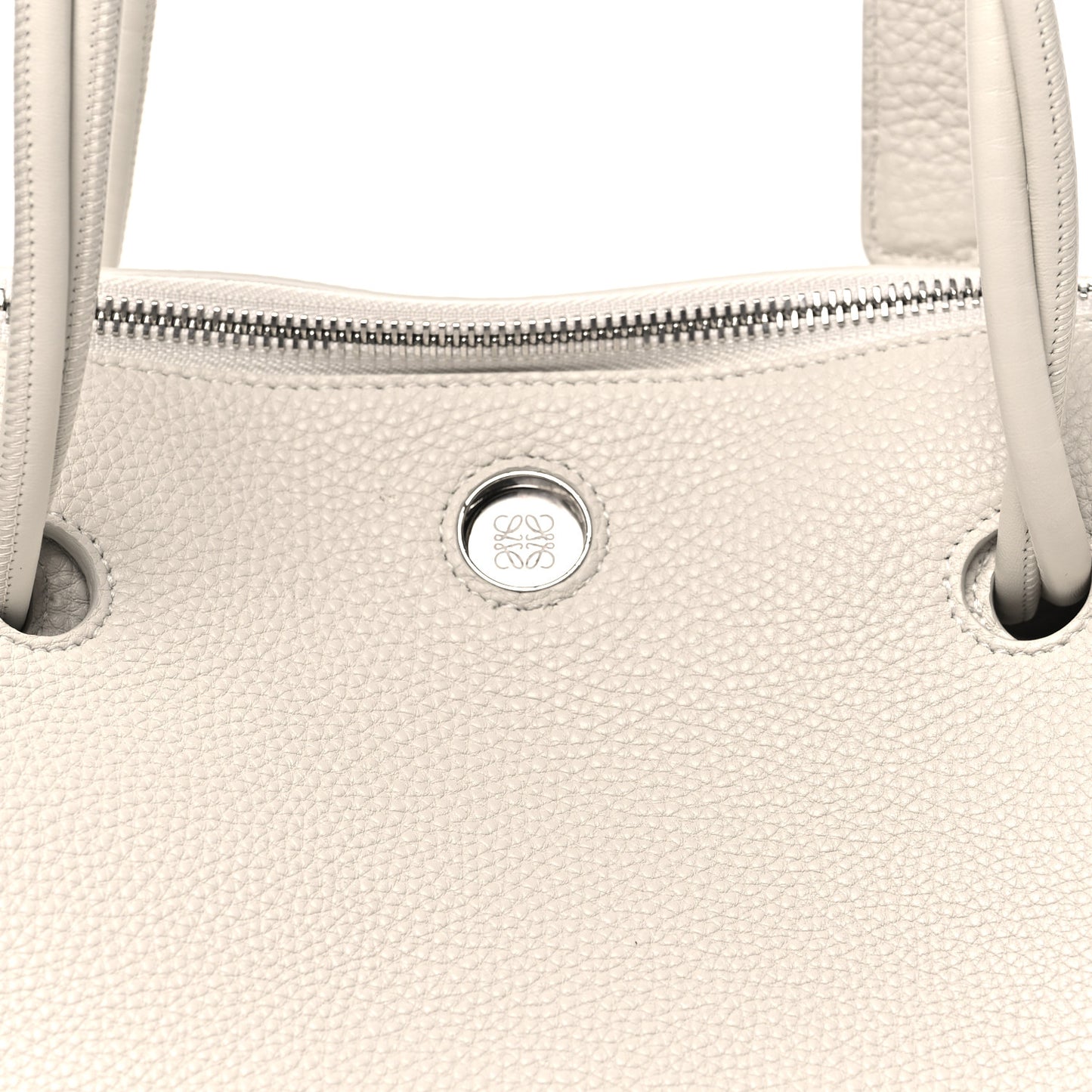 Supple Grained Calfskin Small Madrid Bag Soft White