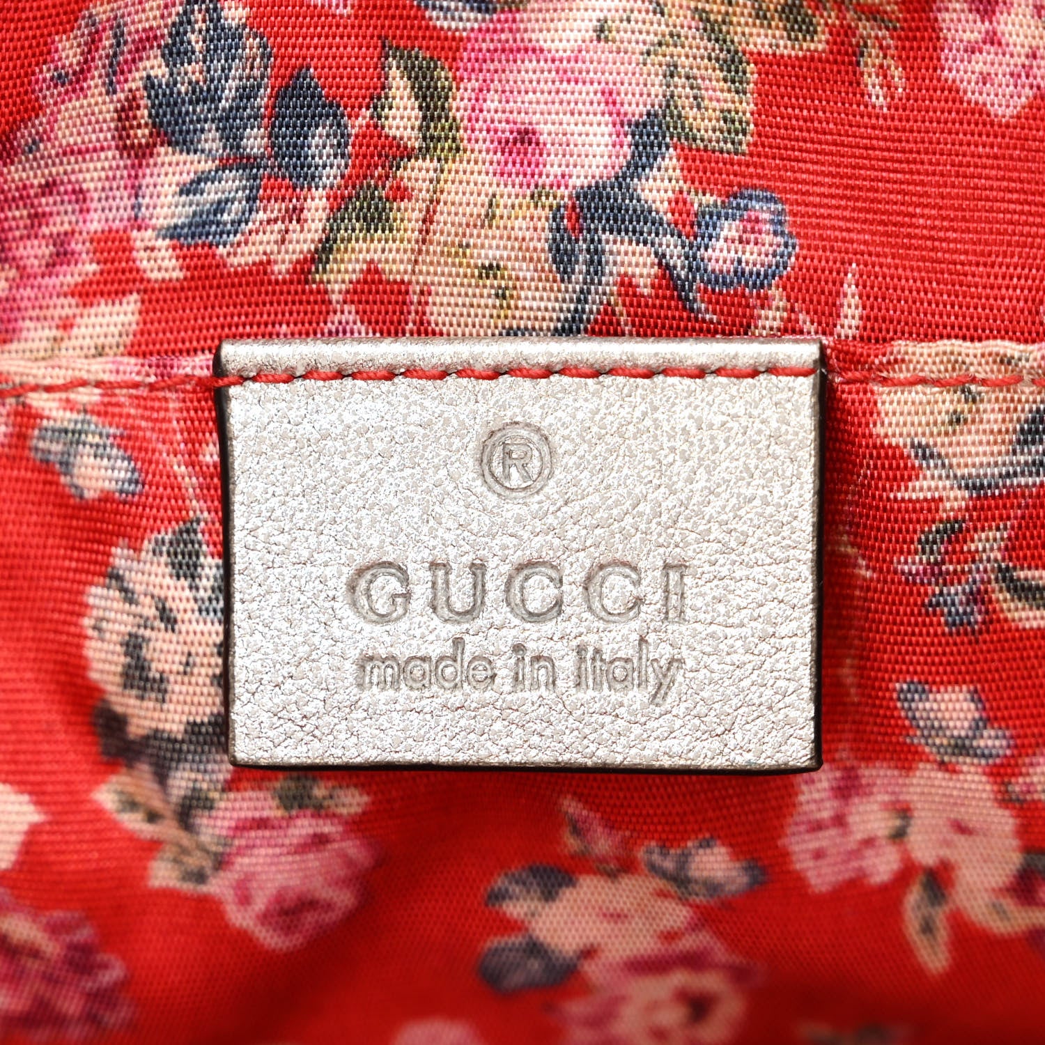 Gucci Laminated Nappa Trapuntata Small Zumi Shoulder Bag Rosso Marine Argento 6 of 10