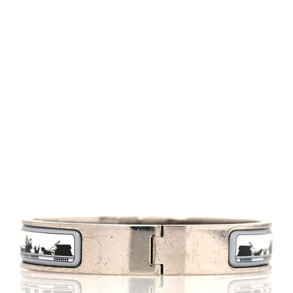 Hermes Enamel Printed Narrow Les Ponts De Paris Loquet Bracelet 3 of 6