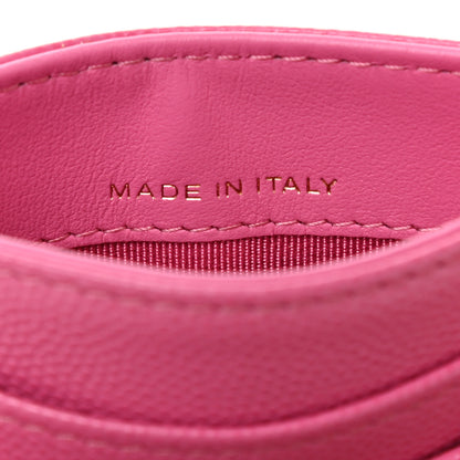 Chanel Caviar Quilted Card Holder Pink 7 of 8