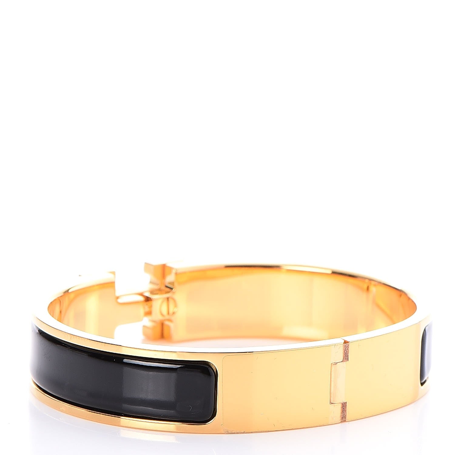 Hermes Enamel Narrow Clic Clac H Bracelet PM Black 3 of 5