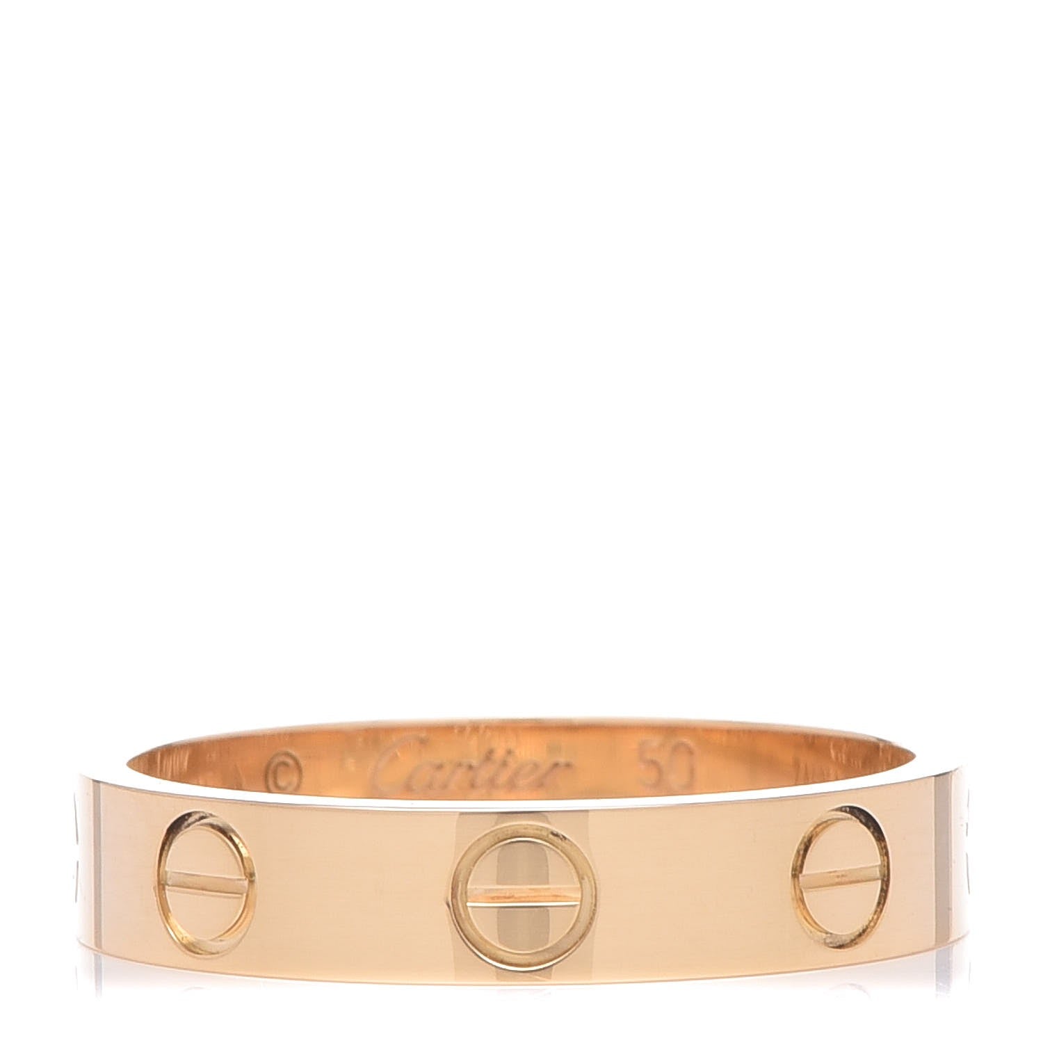 Cartier 18K Yellow Gold 3.5mm LOVE Wedding Band Ring 50 5.25 1 of 5