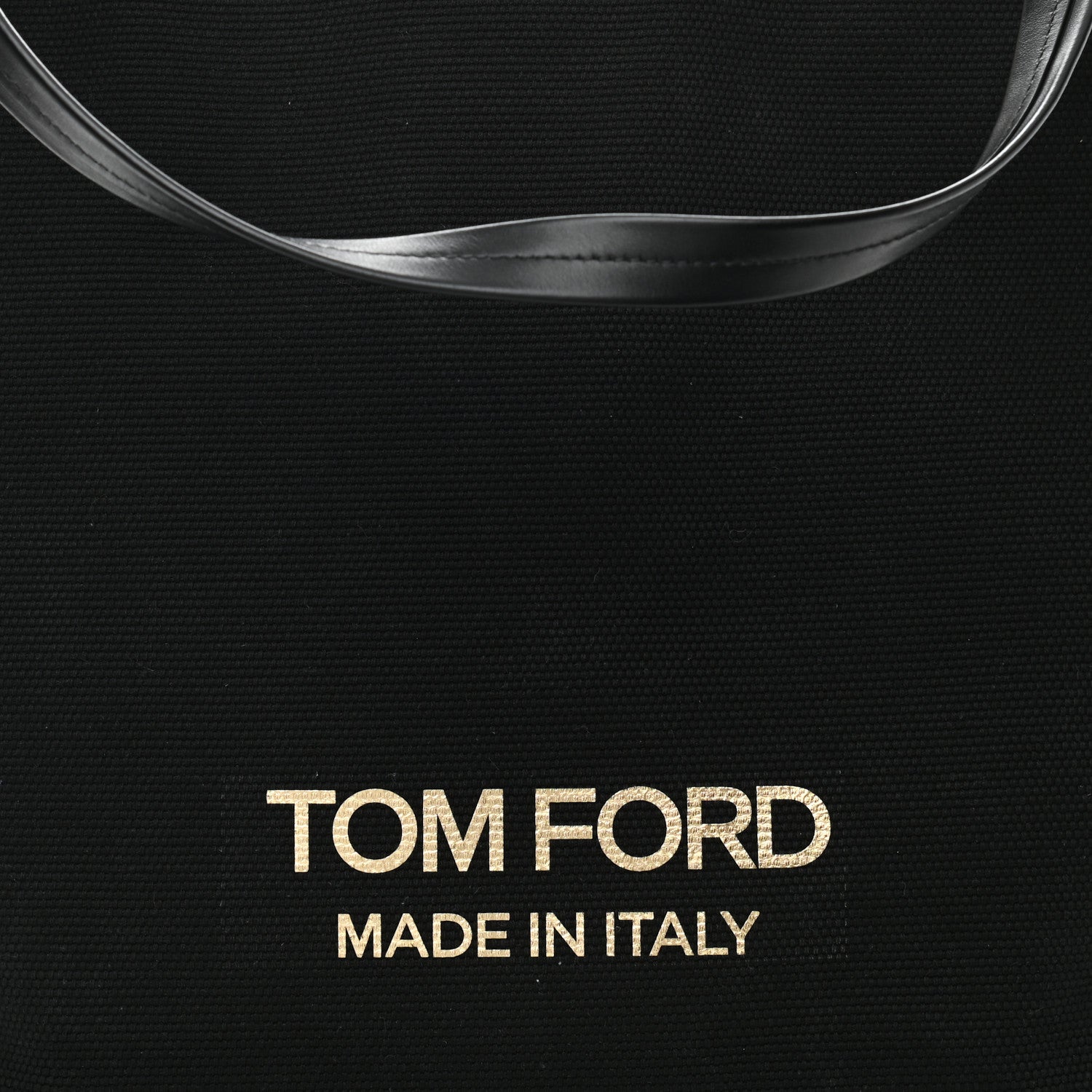 Tom Ford Canvas Calfskin Logo Tote Black 8 of 10