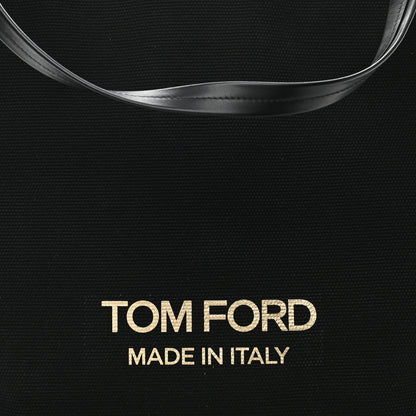 Tom Ford Canvas Calfskin Logo Tote Black 8 of 10