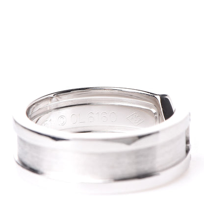 Cartier 18K White Gold Diamond 6.5mm Logo De Ring 51 5.75 5 of 6