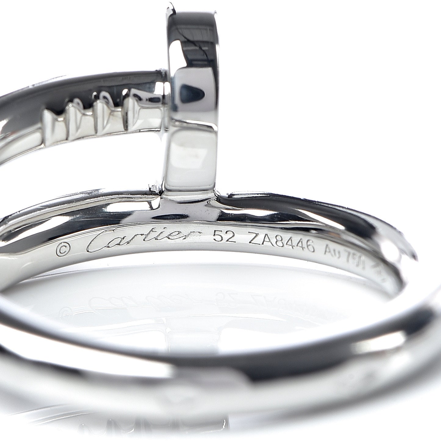18K White Gold Juste Un Clou Ring 52 6