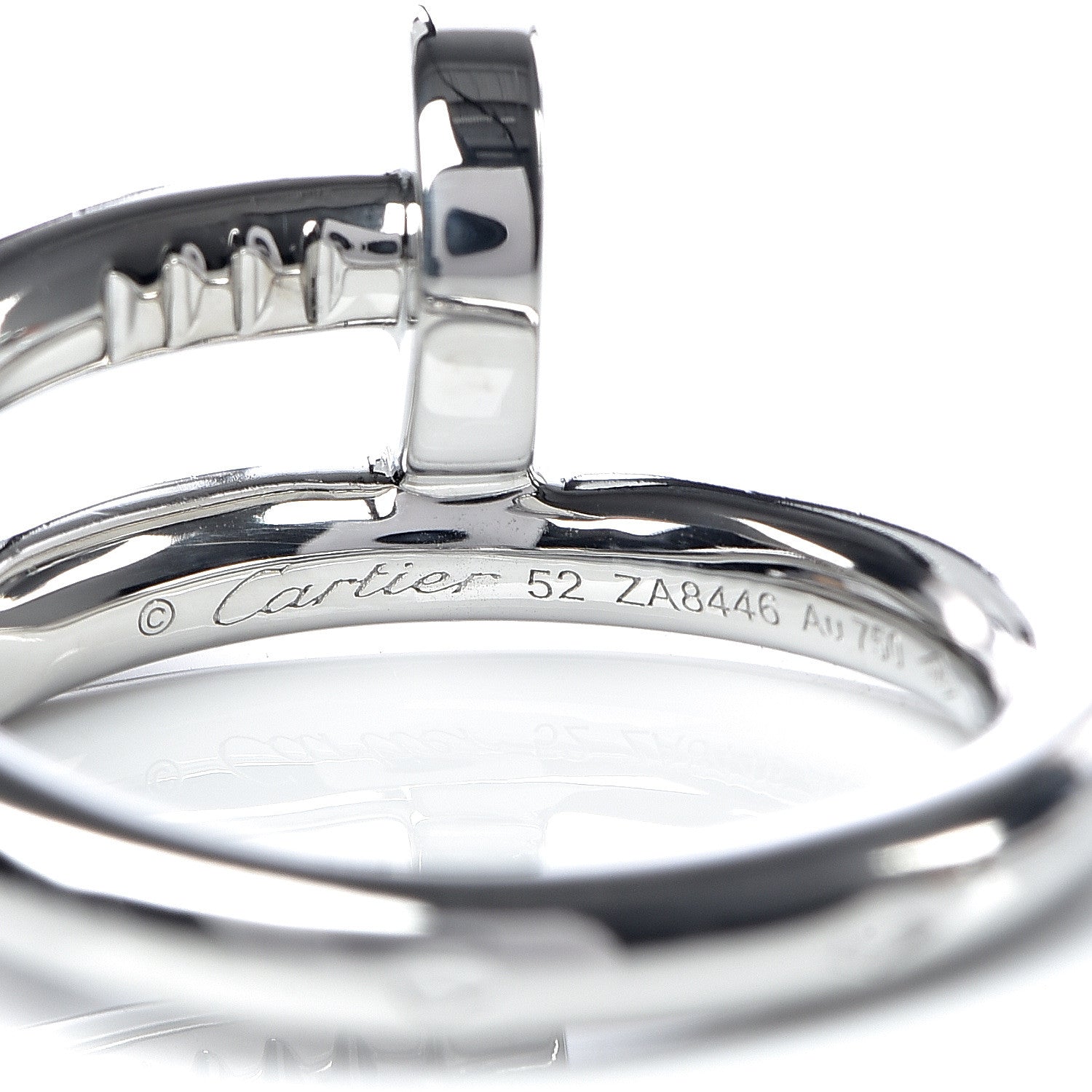 Cartier 18K White Gold Juste Un Clou Ring 52 6 4 of 5