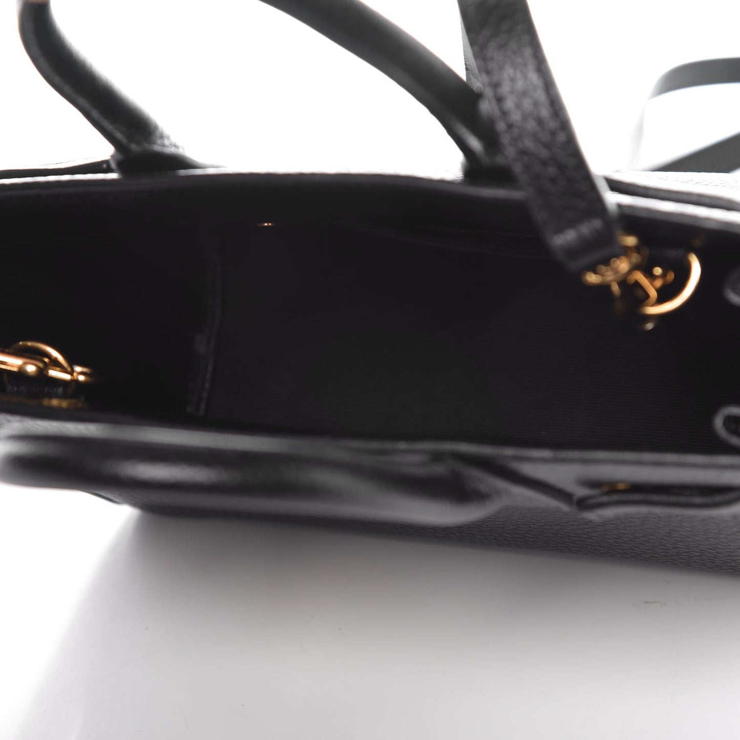 Grained Calfskin Nano Sac De Jour Black