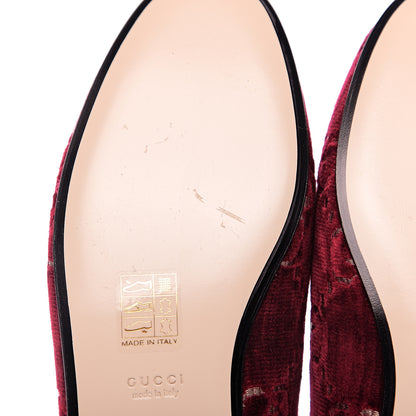 Gucci Velvet GG Monogram Womens Princetown Slippers 36.5 Red Cipria 8 of 10