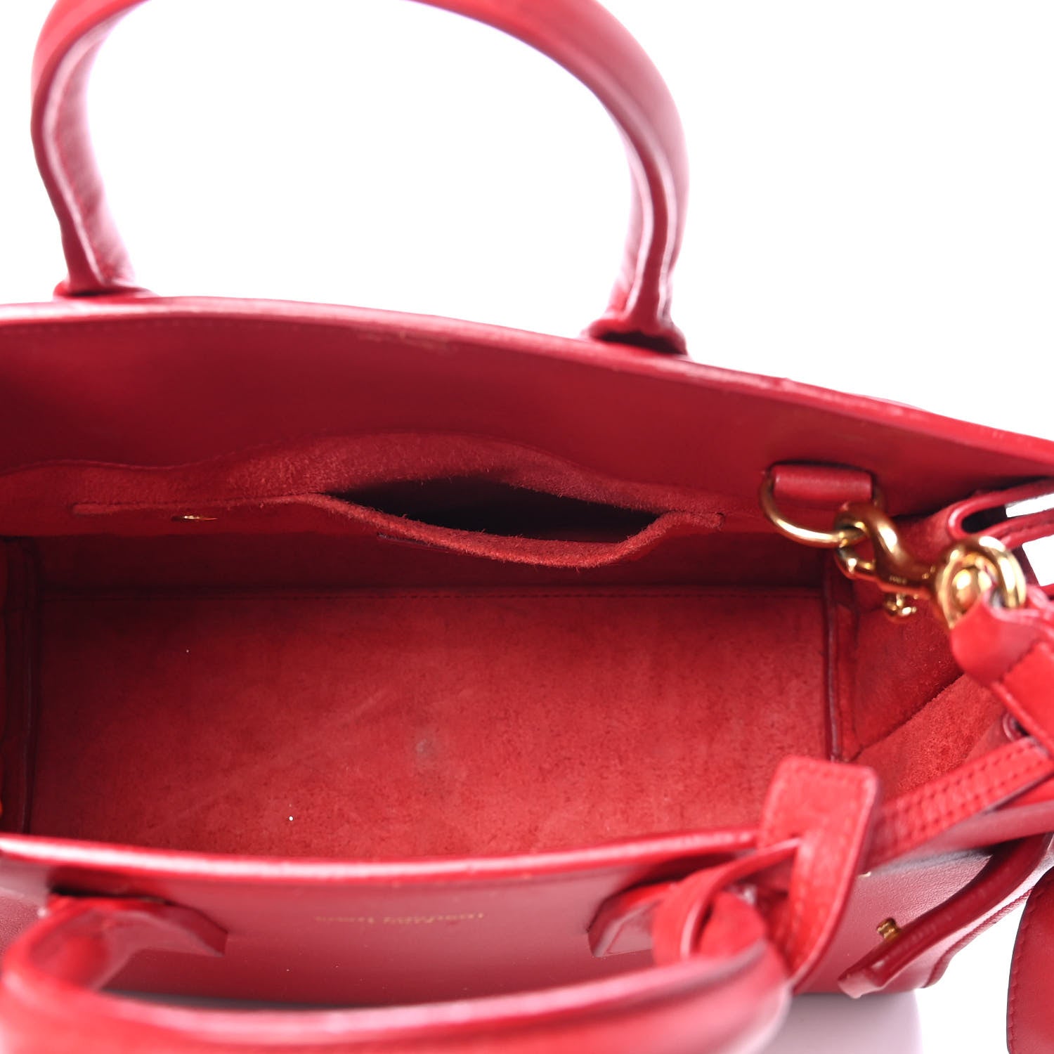 Saint Laurent Calfskin Nano Sac De Jour Lipstick Red 4 of 5