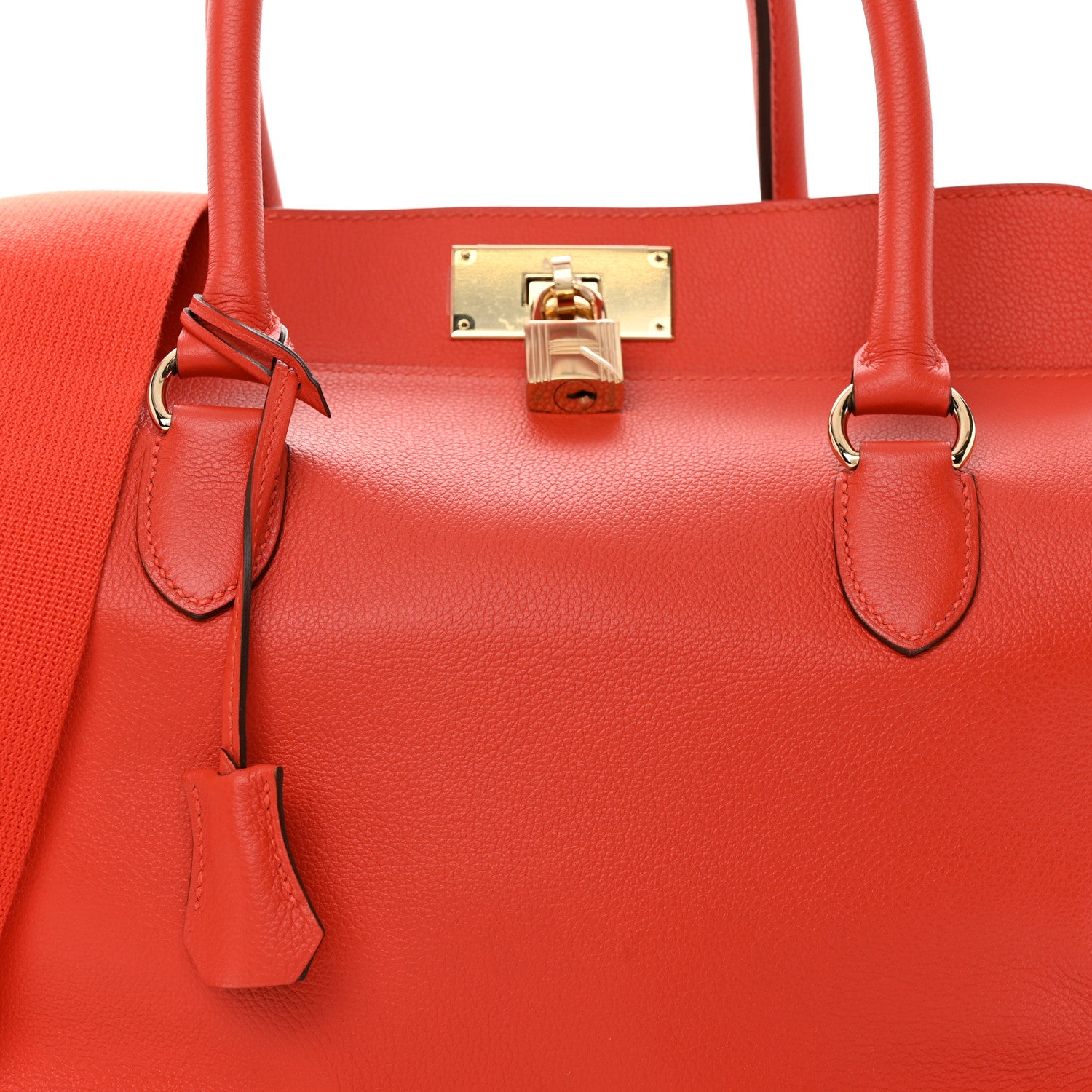 Hermes Evercolor Verso Toolbox 26 Capucine Rouge H 7 of 9