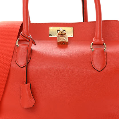 Hermes Evercolor Verso Toolbox 26 Capucine Rouge H 7 of 9