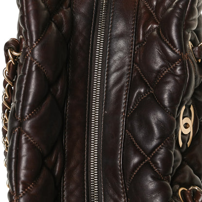 Chanel Calfskin Bubble Quilt Bowler Dark Brown 11 of 13