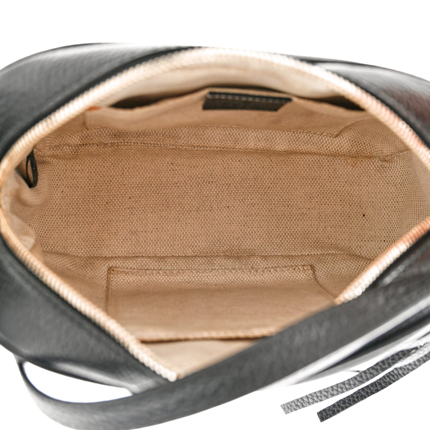 Pebbled Calfskin Small Soho Disco Bag Black